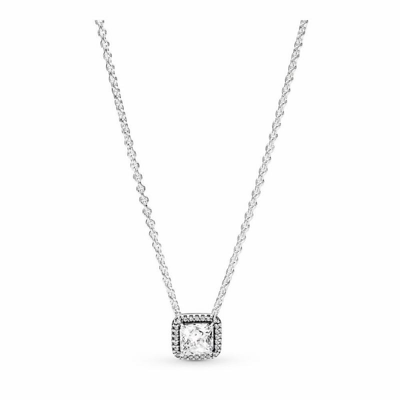 Pandora Timeless Elegance Necklace Ireland - Sterling Silver/Cubic Zirconia - 439021ZOC